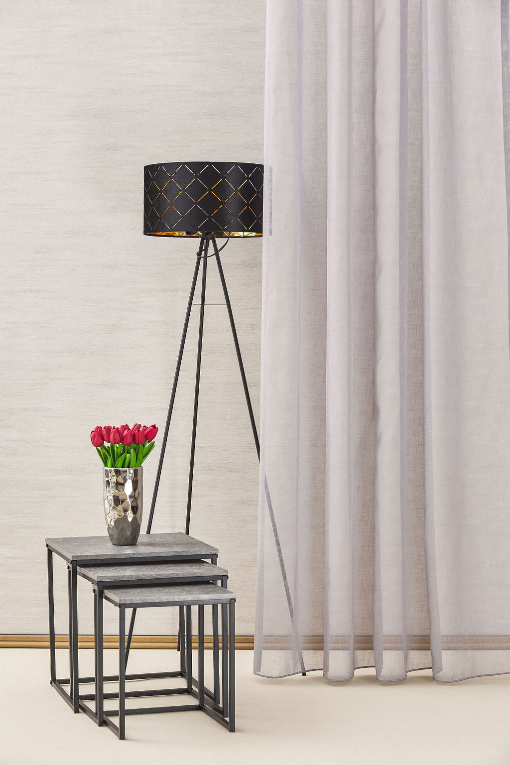 Lara egyszínű sable fényáteresztő függöny