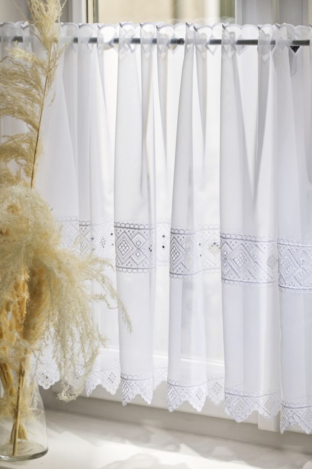 Szamos hímzett vitrázs függöny