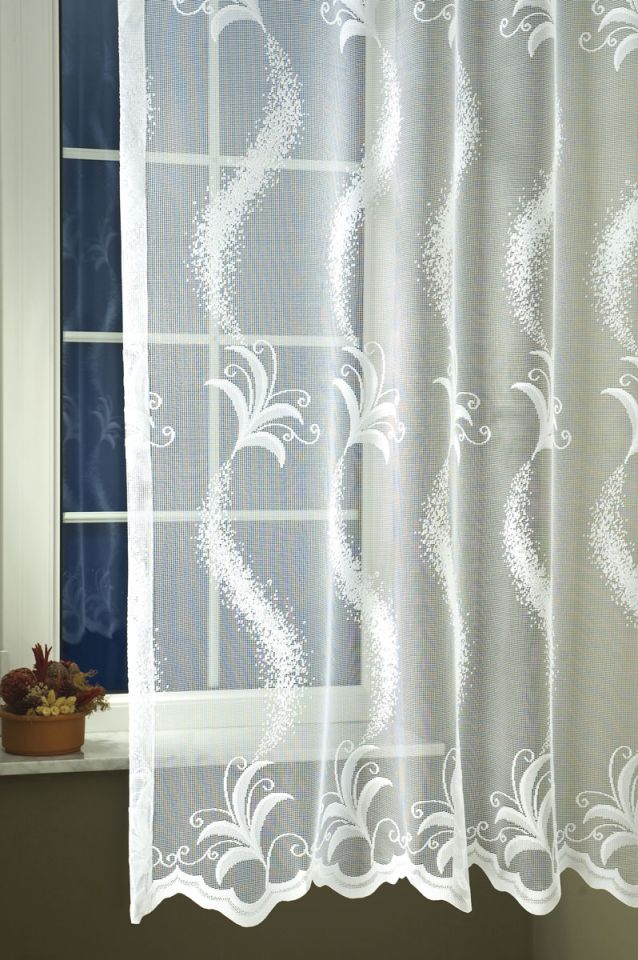 Levélmintás jacquard fényáteresztő függöny