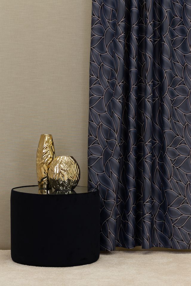 Arezzo absztrakt levél mintás dim out függöny